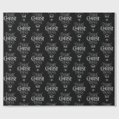 Kerstavond-kerst-kalkbord Cadeaupapier (Vlak)