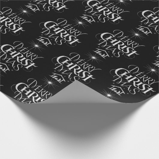 Kerstavond-kerst-kalkbord Cadeaupapier (Hoek)