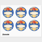 Kerstavond kerst kerst in feestdagen ronde sticker (Vel)