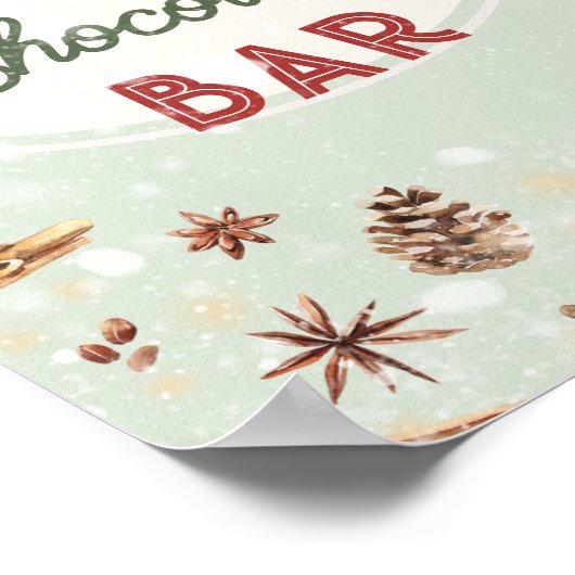 Kerstavond kerstavond met warme chocolade Cacao Poster (Hoek)