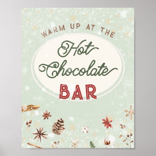 Kerstavond kerstavond met warme chocolade Cacao Poster (Voorkant)