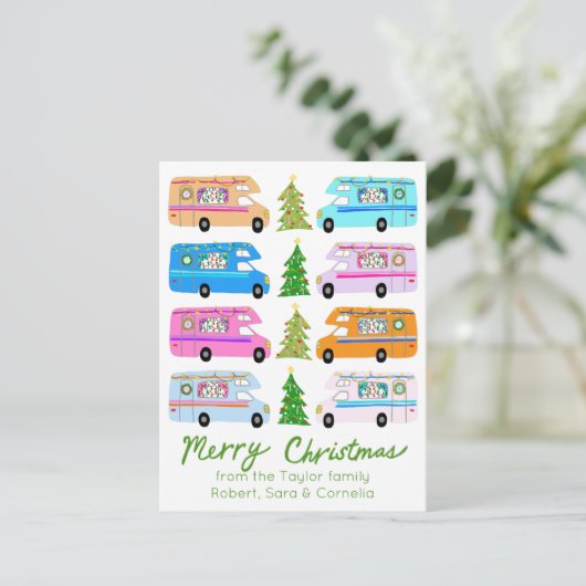 Kerstavond  kerstavond RV-kerst Briefkaart (Staand voorkant)