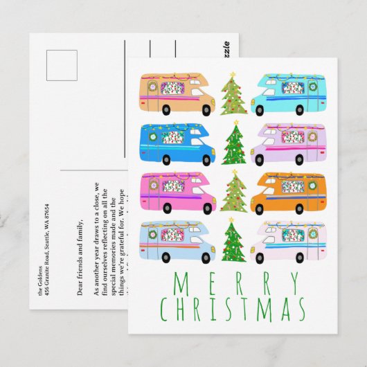 Kerstavond kerstavond RV-kerst Briefkaart (Voorkant / Achterkant)