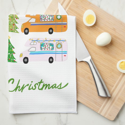 Kerstavond  kerstavond RV-kerst Theedoek (Quarter Fold)