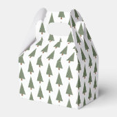 Kerstavond kerstboompatroon Cute pine Vierbox Bedankdoosjes (Achterkant)