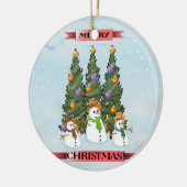 Kerstavond kerstboomversiering keramisch ornament (Links)