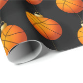 Kerstavond kerstfeestdag Basketball Sporten Cadeaupapier (Rol Hoek)
