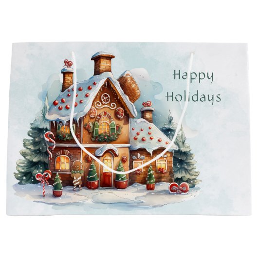 Kerstavond kerstfeestdag: cadeau groot cadeauzakje (Voorkant)