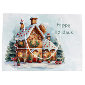 Kerstavond kerstfeestdag: cadeau groot cadeauzakje (Achterkant)