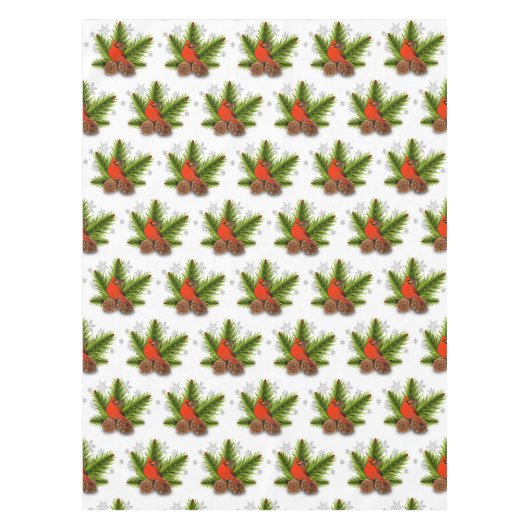 Kerstavond kerstfeestdag in kardinaal tafelkleed (Voorkant)