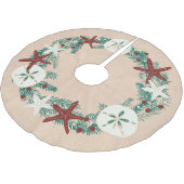 Kerstavond kerstfeestdag in kustgebied kerstboom rok (Gekanteld)