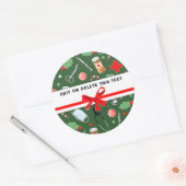 Kerstavond kerstfeestdag in verpleegster ronde sticker (Envelop)