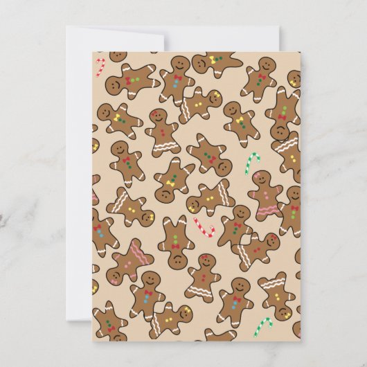 Kerstavond kerstfeestdag Koekjesruil Kaart (Achterkant)