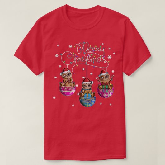 Kerstavond kerstfeestdag met kerstbal t-shirt (Design voorkant)