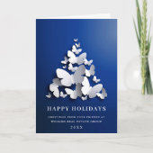 Kerstavond kerstmis met botervliegen feestdagen kaart (Voorkant)