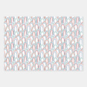 Kerstavond kerstvakantie regenboogdraak vieren inpakpapier vel (Voorkant)