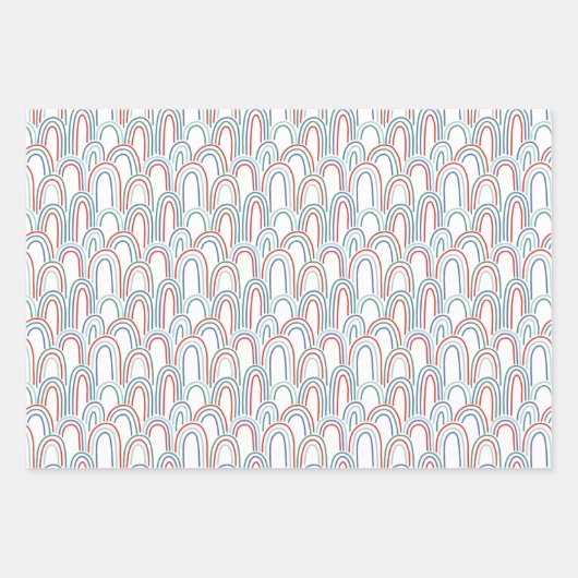 Kerstavond kerstvakantie regenboogdraak vieren inpakpapier vel (Voorkant)