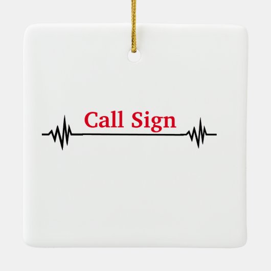 Kerstavond-kerstversiering met radioSanta Elf-freq Keramisch Ornament (Achterkant)