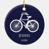 Kerstavond kerstversiering voor jongens of Mannen Keramisch Ornament (Achterkant)