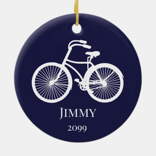 Kerstavond kerstversiering voor jongens of Mannen Keramisch Ornament (Achterkant)