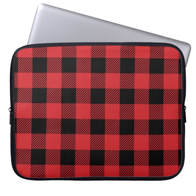 Kerstavond klassiek patroon van buffelstang laptop sleeve (Voorkant)