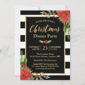 Kerstavond Klassieke Poinsettia Floral Kaart (Voorkant)