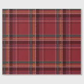 Kerstavond klassieke rode feestdag cadeaupapier (Vlak)