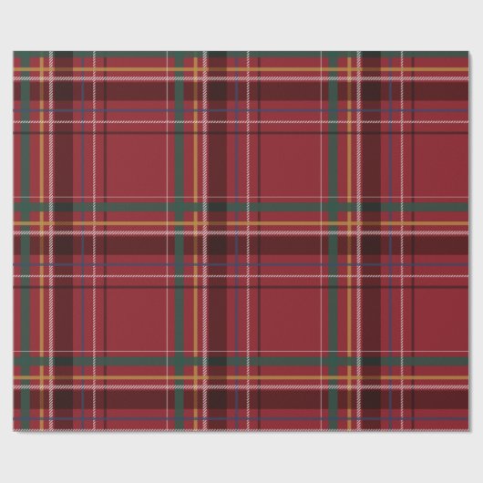 Kerstavond klassieke rode feestdag cadeaupapier (Vlak)