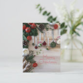 Kerstavond, kruiden, specerijen, tomaten, feestdagenkaart (Staand voorkant)