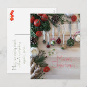 Kerstavond, kruiden, specerijen, tomaten, feestdagenkaart (Voorkant / Achterkant)