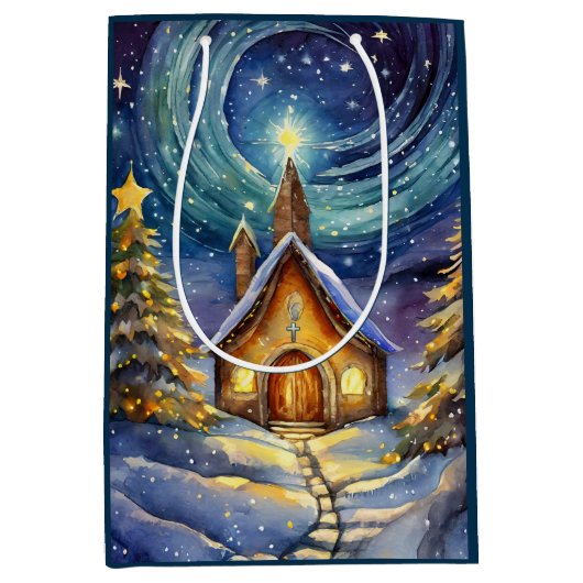 kerstavond medium cadeauzakje (Voorkant)