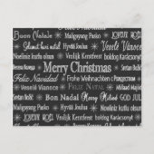 Kerstavond meertalige talen Chalkboard Briefkaart (Voorkant)