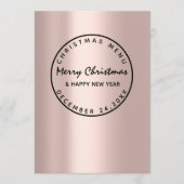 Kerstavond Menu Winter Roos Modern (Voorkant)