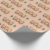 Kerstavond met apen cadeaupapier (Hoek)