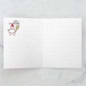 Kerstavond met bal en kerstman kaart (Binnen)