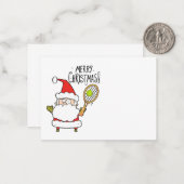 Kerstavond met bal en kerstman notitiekaartje (Voorkant / Achterkant in situ)