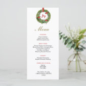 Kerstavond met boog en kardinalen menu (Staand voorkant)