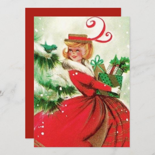 kerstavond met Cadeaus Feestdagenkaart (Voorkant / Achterkant)