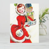 kerstavond met Cadeaus Feestdagenkaart (Staand voorkant)