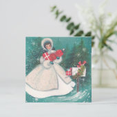  kerstavond met Cadeaus Feestdagenkaart (Staand voorkant)