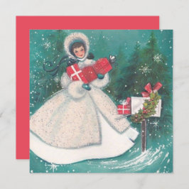  kerstavond met Cadeaus Feestdagenkaart