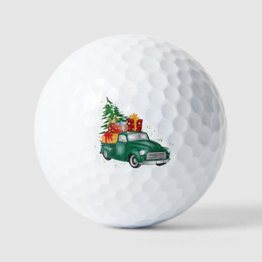 Kerstavond met de groene kerstboom golfballen (Voorkant)