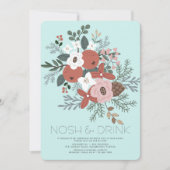 Kerstavond met Drink en neus Feestdagenkaart (Voorkant)