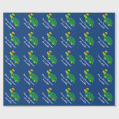 Kerstavond met een paarse kerst cadeaupapier (Vlak)