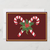 Kerstavond met favoriete kerstfeestdag, bijtende k kaart (Achterkant)