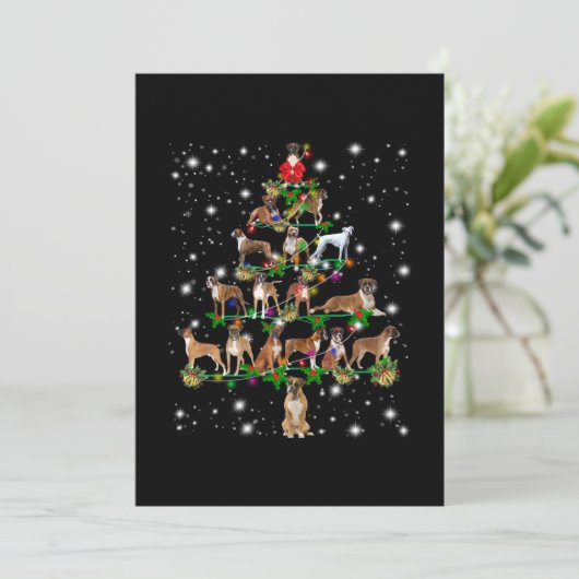 Kerstavond met flits bedankkaart (Staand voorkant)