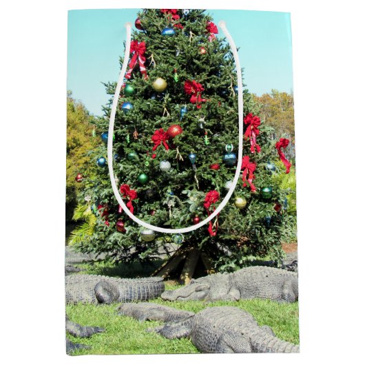 Kerstavond met gator - Medium kerstcadeautas Cadeauzakje (Voorkant)