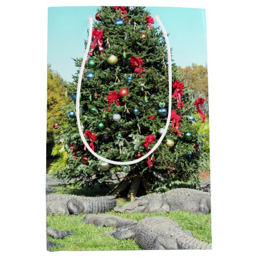 Kerstavond met gator - Medium kerstcadeautas Medium Cadeauzakje (Voorkant)