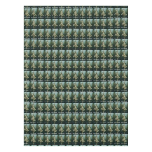 Kerstavond met Goldenrode en zongvogels Tafelkleed (Voorkant)