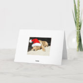 Kerstavond met gouden retriever feestdagen kaart (Achterkant)